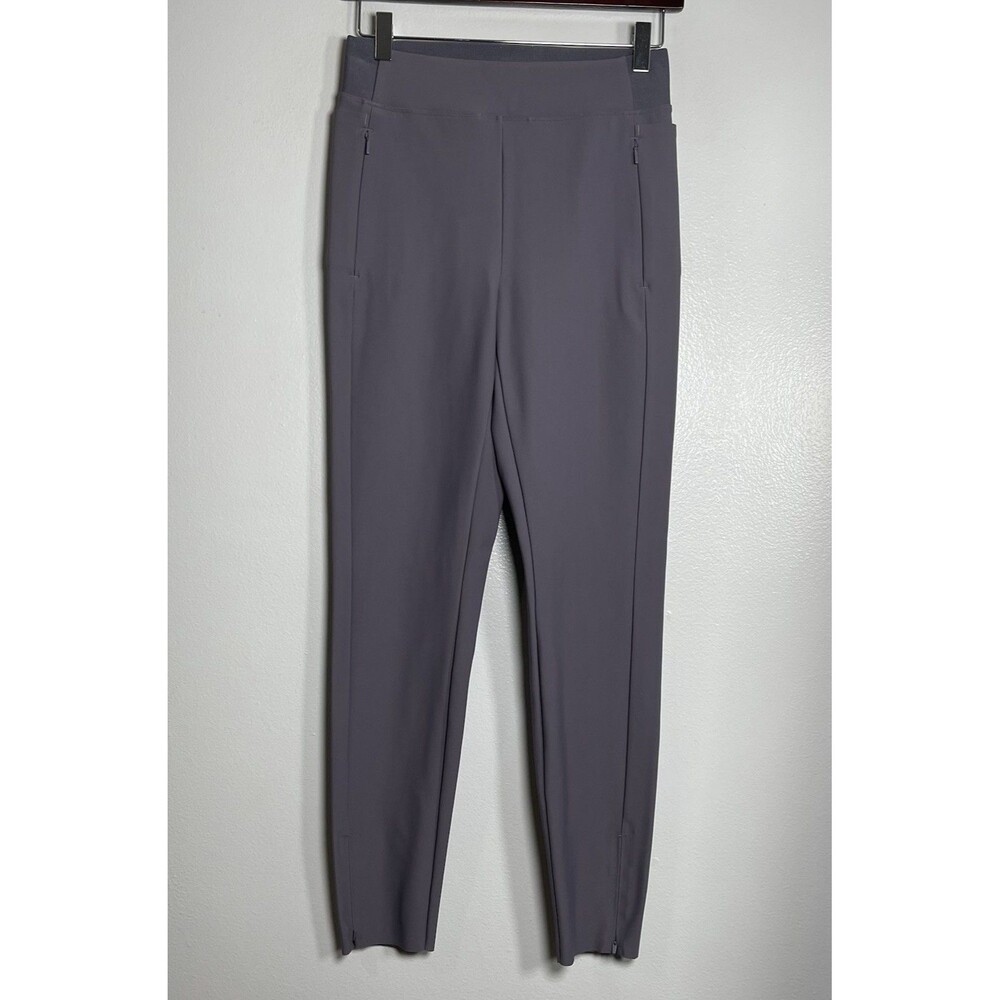 ATHLETA Stellar Tight Legging‎ Pants 4 Purple Ankle Zip Active Athleisure Casual